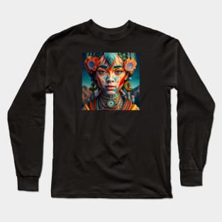 Indigenous Native Photorealism Art Long Sleeve T-Shirt